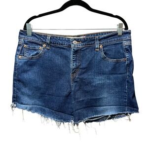Y2K Levis 518 Superlow Cutoff Denim Jean Shorts Raw‎ Frayed Hem Size 13 JR